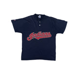 Vintage Russell Athletic Cleveland Indians Baseball T-Shirt  Size M Navy